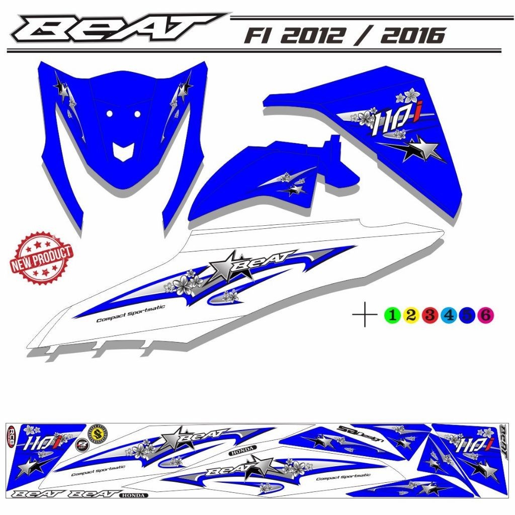 STIKER KEREN STIKER BUAT MOTOR BEAT FI / STRIPING KEREN MOTOR BEAT FI VARIASI SETIKER