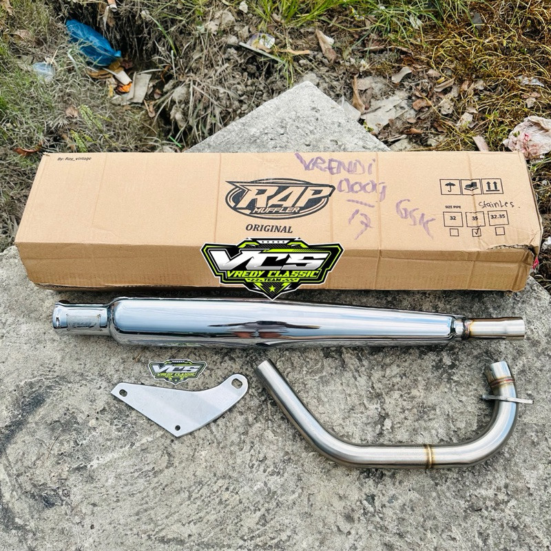 KNALPOT CORBI PLOR ORIGINAL RAP MUFLER STAINLES knalpot cb 125 COBI CORBI RAP spek up 200cc