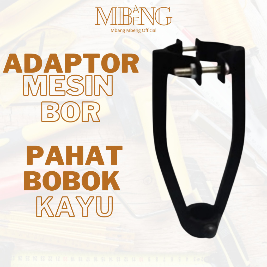 Adaptor bor bobok kayu / dudukan bor pahat kayu / acesoris bor tangan / penjepit bor bobok kayu