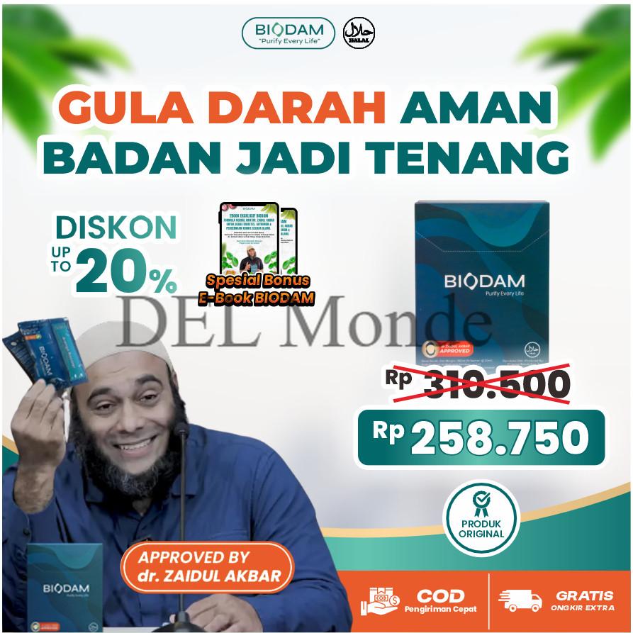 PromoBiodam Herbal Original Cegah Diabetes Melitus Alami Gula Darah Menjadi Normal By Dr. Zaidul Akb