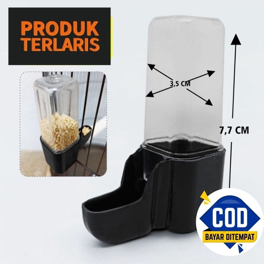 DISPENSER BURUNG UKURAN BESAR TEMPAT PAKAN MINUM BURUNG WADAH PAKAN BURUNG CEPUK TABUNG BURUNG KENAR