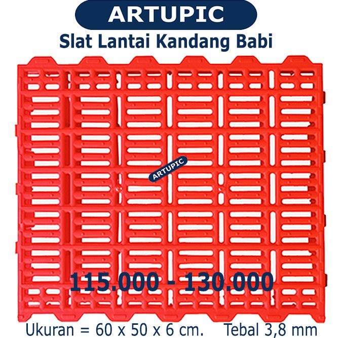 MAGELJAYA Slat Lantai Plastik Kandang Babi Artupic bisa Kambing 60x50cm ORANGE