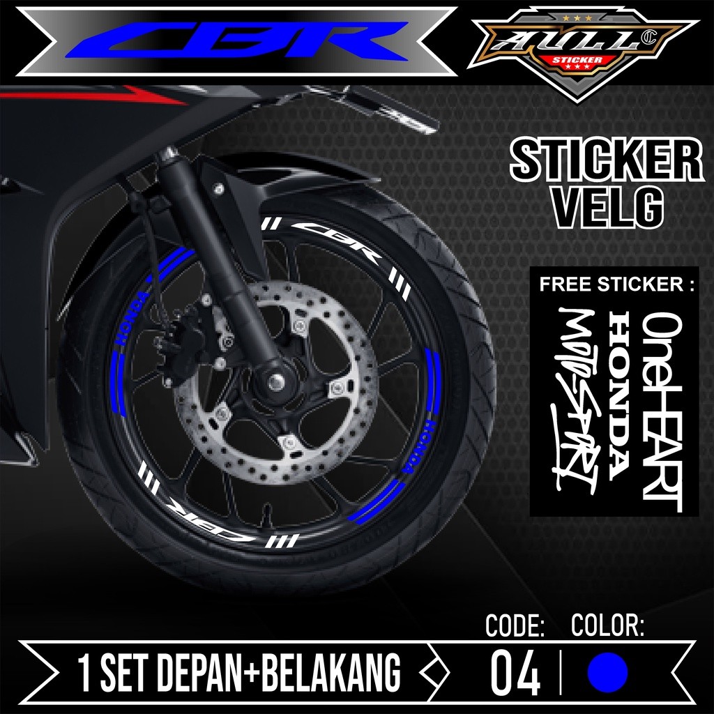STICKER STIKER Cutting Velg CBR 150R - Aksesoris Stiker Cutting Sticker List Velg Motor Honda CBR150