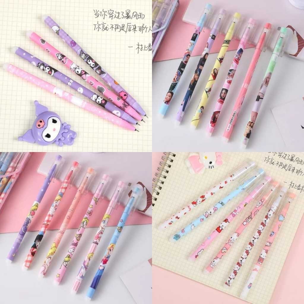S5930 Pena Karakter Bisa Dihapus  / Erasable Gel Pen / Pulpen Erasable / Pulpen Bisa Dihapus 12 PCS 