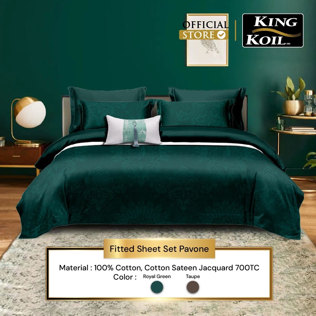 King Koil Sprei / Fitted Sheet Set Pavone