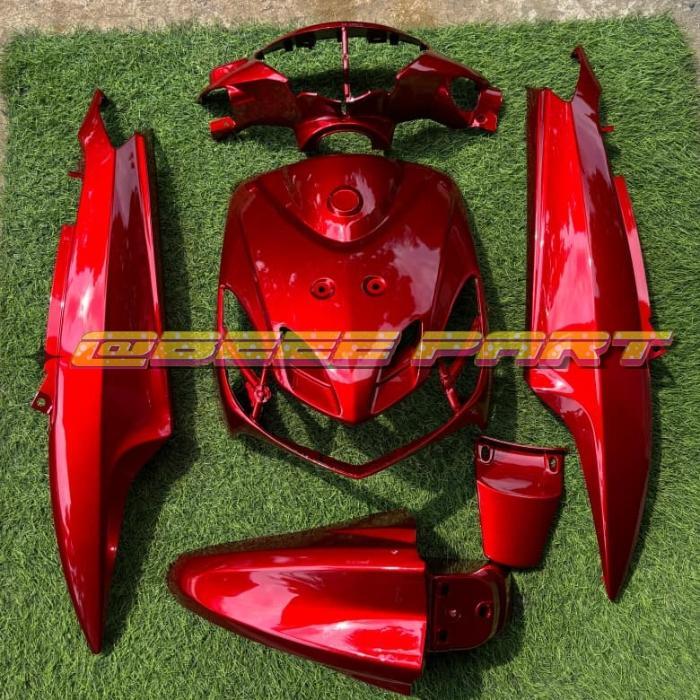Body Halus Yamaha Mio Smile Fullset Merah Candy