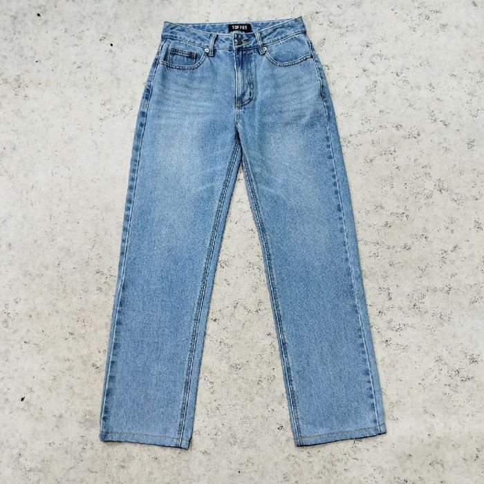 celana jeans fading TOFFEE celana denim pria blue washed murah bagus