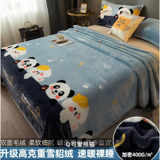 (GS) Selimut karakter dewasa /  Selimut Bulu Motif Dewasa Selimut Karakter Dewasa / Selimut Tidur De