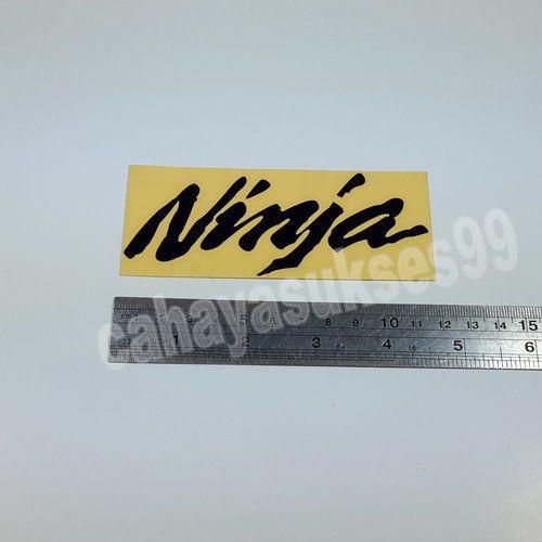 Sticker Motor Ninja Hitam Polos Metalic 12cm Sticker Cutting Motor