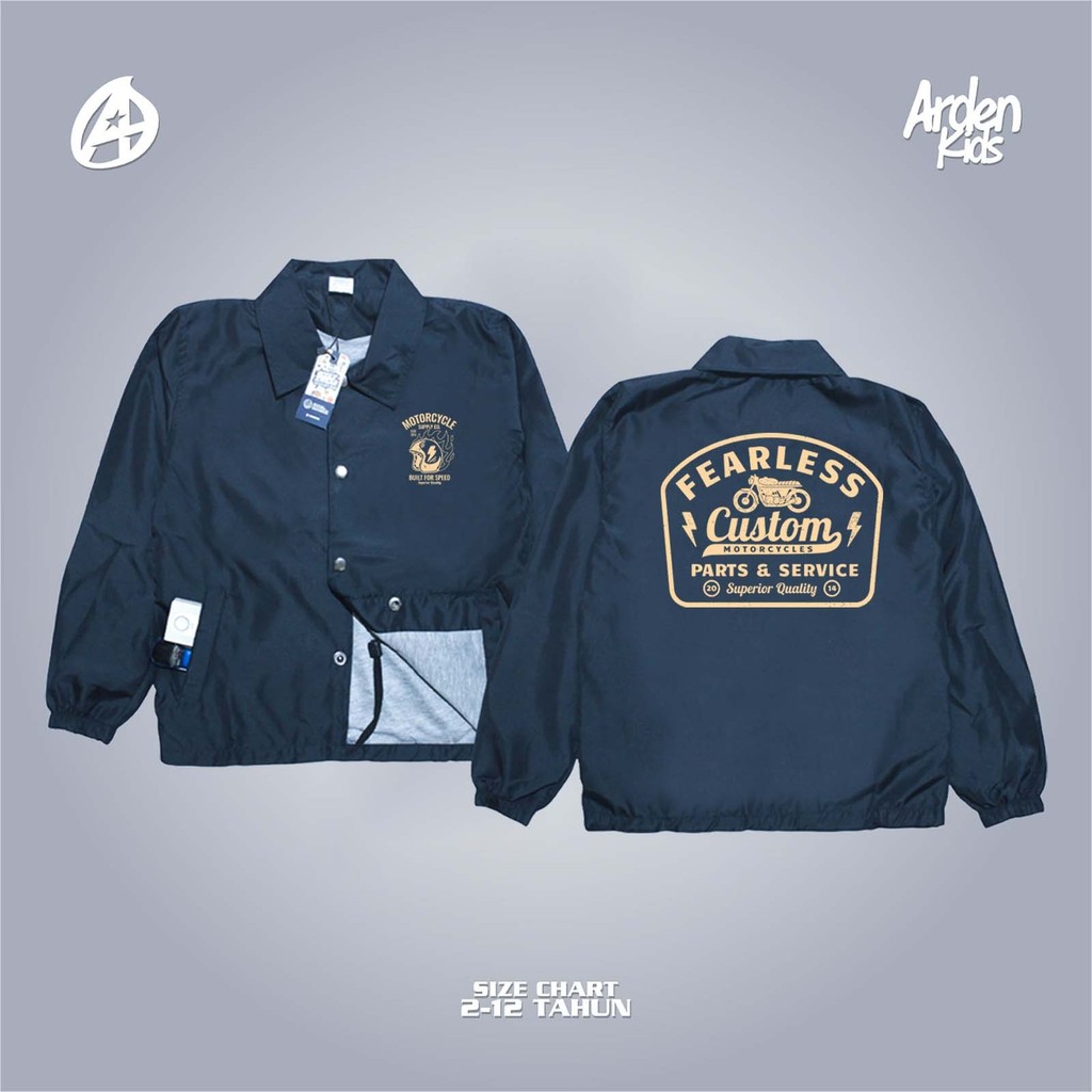Jacket Coach Anak Usia 1-12 Tahun Bahan Parasut / Atasan Anak Laki Laki / Jacket Anak