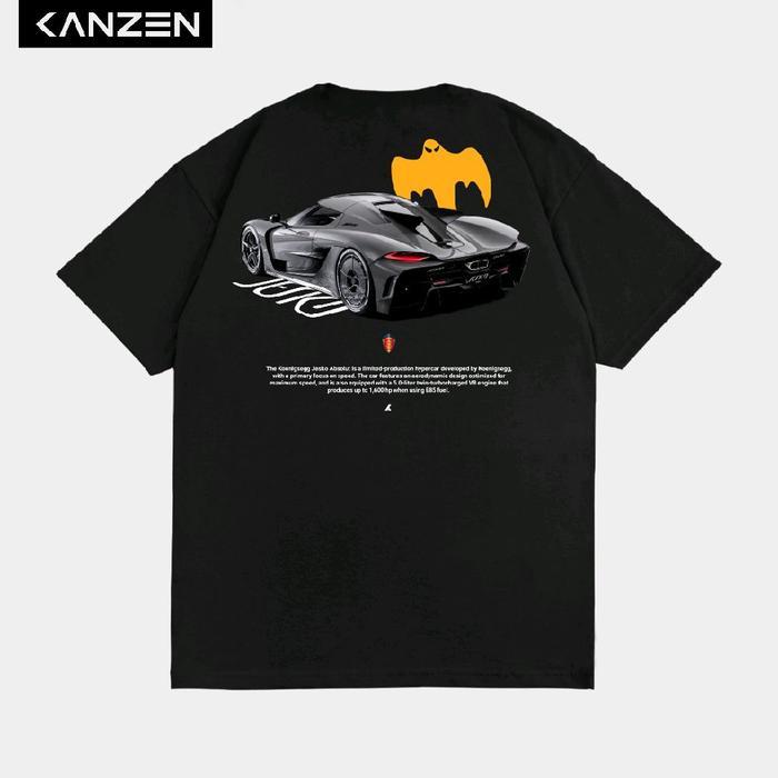 (COD) Kanzen T-shirt KOENIGSEGG JESKO ABSOLUT - HITAM, M