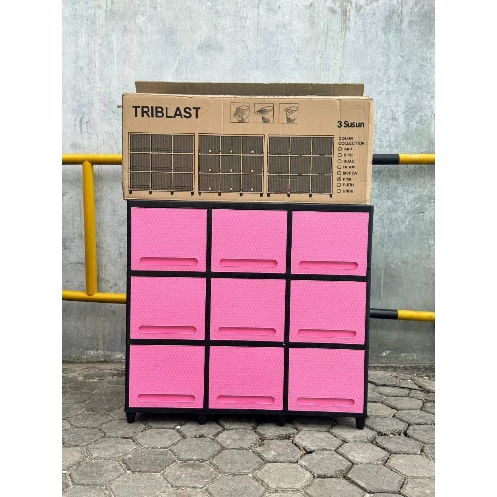 (ATH) PXTON LEMARI 3x3 TRIBLAST || LEMARI PLASTIK MEJA TV || LEMARI PORTABLE TEBAL || LEMARI 3 SUSUN