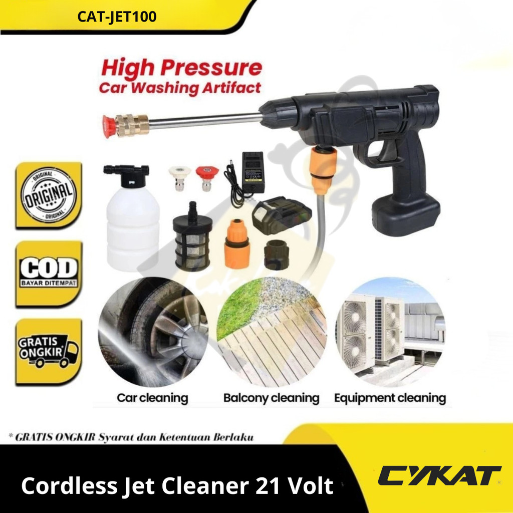 Cordless baterai 21 volt jet cleaner mesin steam cuci mobil motor AC - mesin steam jet cuci mobil mo