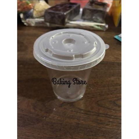 Tutup Datar - Lid Gelas Plastik 10Oz, 12Oz, 14Oz dan 16oz isi 50piece