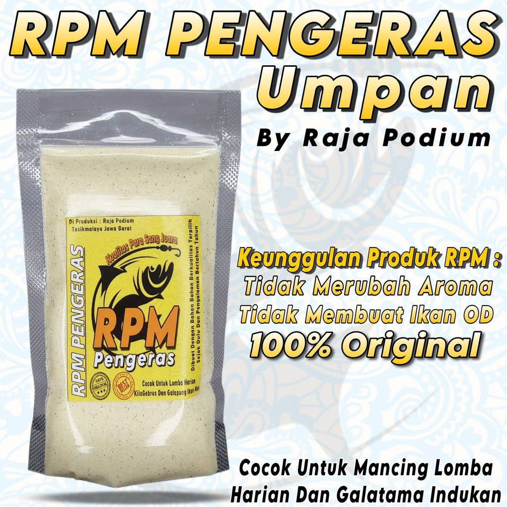 Pengeras Umpan by Raja podium , RPM Pengeras Umpan Super Kristas Isi 150gr/Pack, Raja Podium Mancing