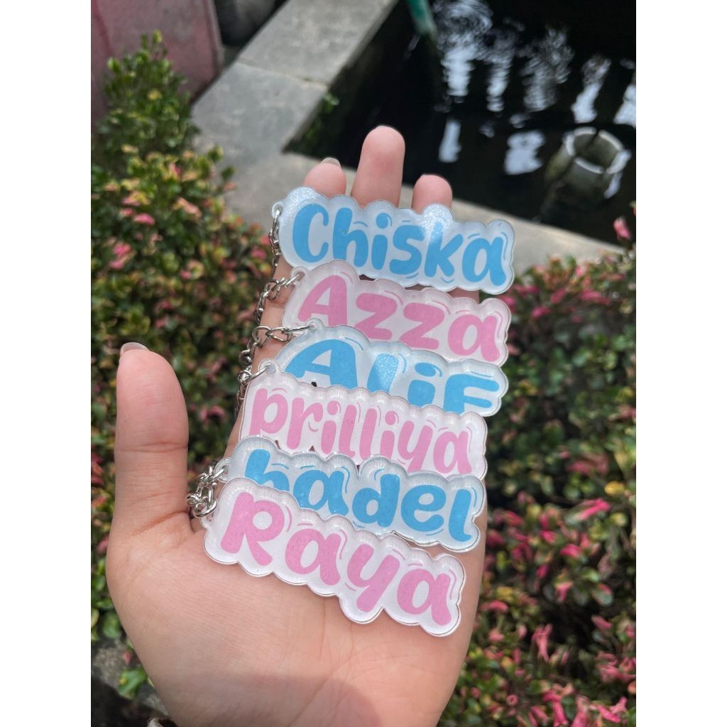 Gantungan Kunci Akrilik / Gantungan Akrilik Custom Nama / Gantungan Kunci Nama