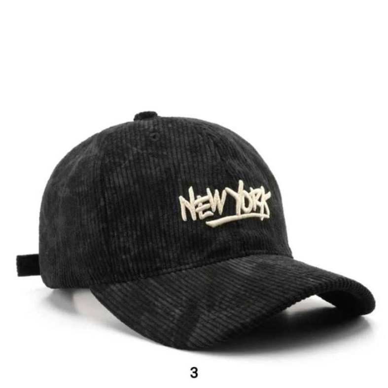 ONGKIR GRATIS -  Topi Corduroy Newyork Unisex Distro Premium / Topi Baseball Caps Corduroy SF