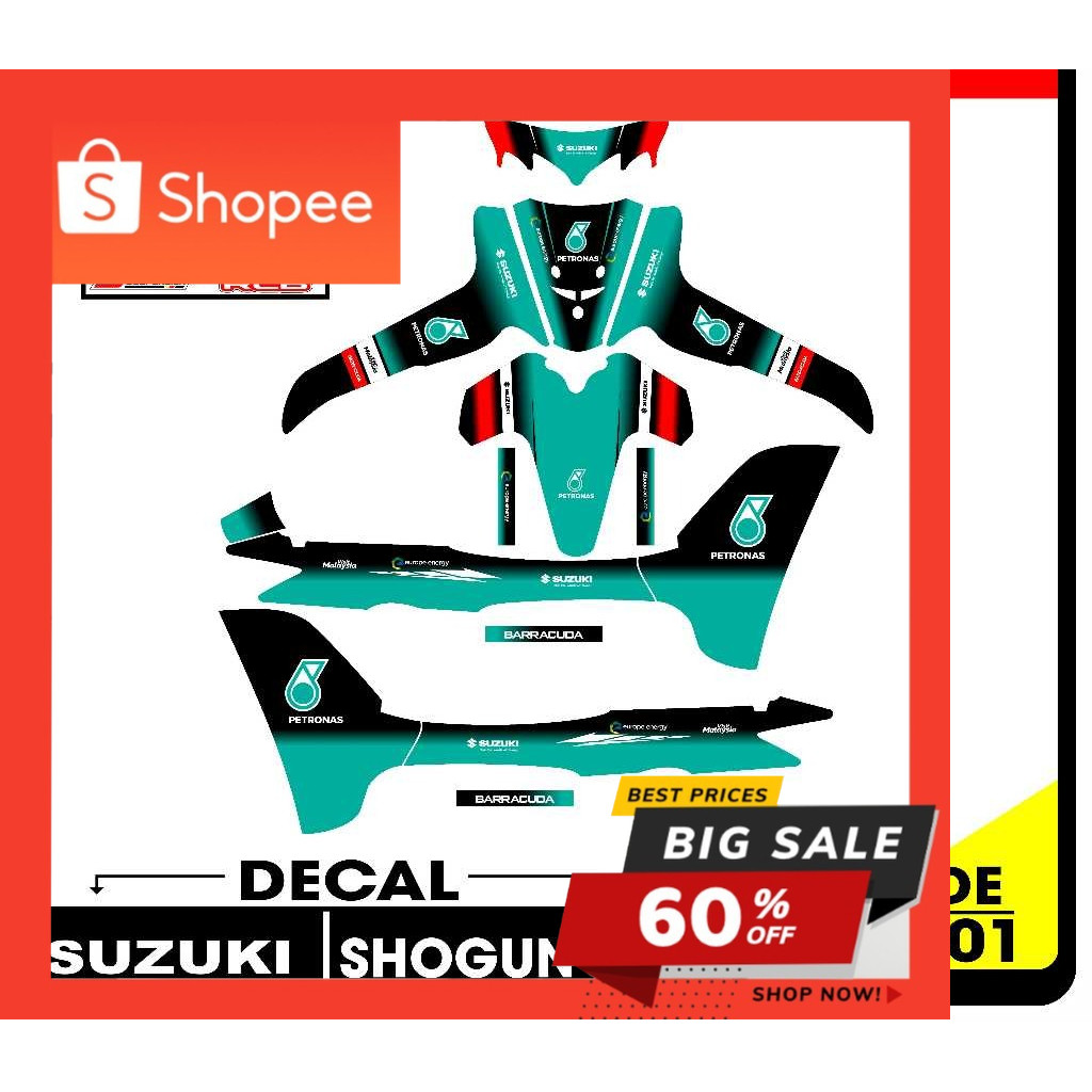 DECAL FULL BODY SHOGUN 125 R - DECAL FULL BODY Suzuki SHOGUN 125