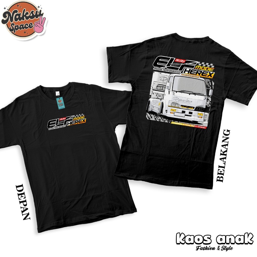 KAOS ANAK - KAOS TRUK ELF MODE HEREX TRUK CANTER MANIA BAJU TRUK ANAK  BAJU DISTRO