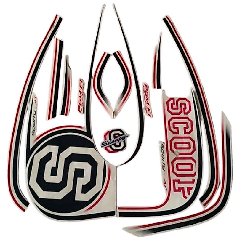 striping scoopy sporty 2014 putih