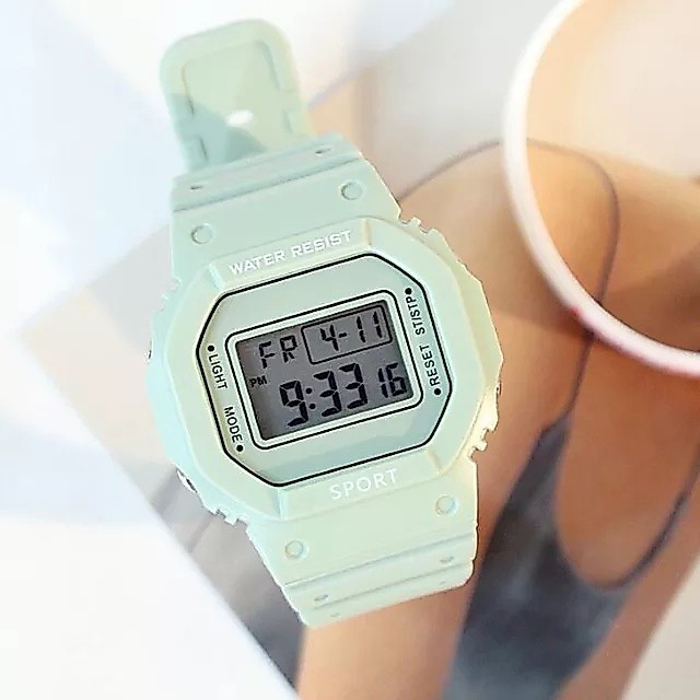 JAM TANGAN RUBBER DIGITAL KARET SPORT LED PRIA WANITA COUPLE