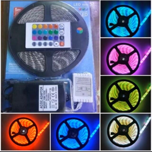 Led strip RGB set IP44-5050 RGB 5M 10M (remot+adaptor)