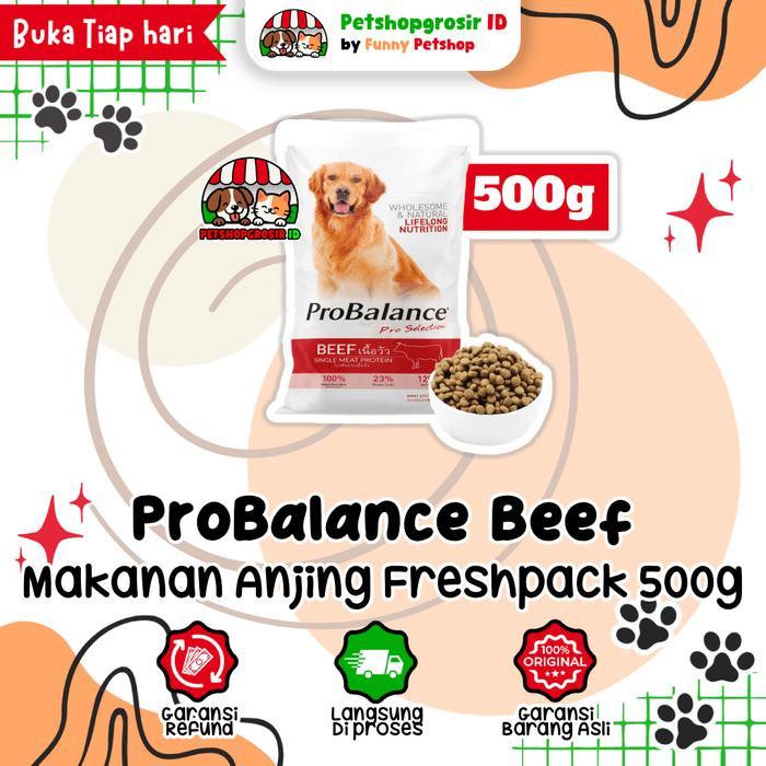 Makanan Anjing Pro Balance Beef 500g - Probalance Pro Selection Repack - Beef