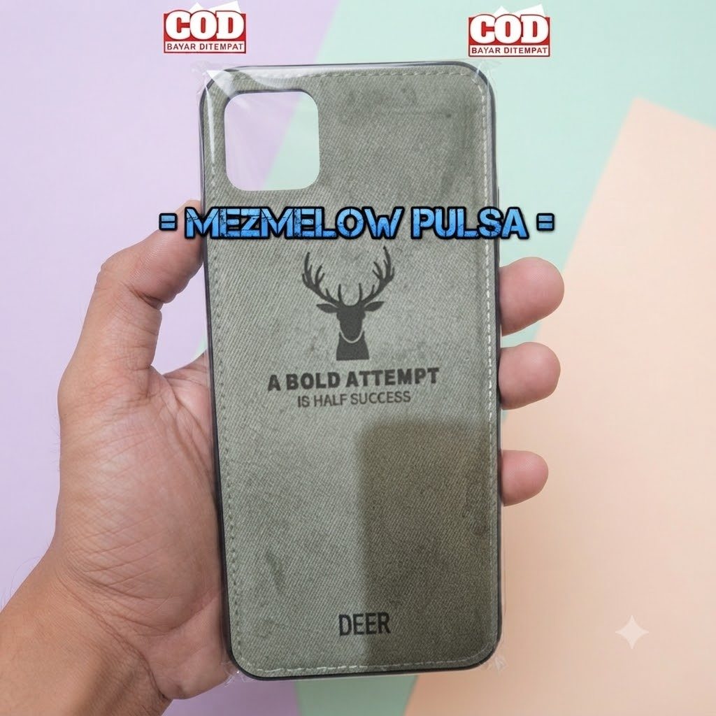 Casing Hape Hard Case Model Canvas Motif Rusa Case REALME C11 / REALME C20