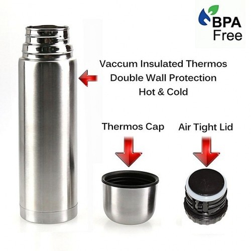 Terbaru TERMOS TREMOS STAINLESS STEEL 350 500 750 1000 ML FREE TAS TERMOS AIR PANAS ES KECIL MINI PO