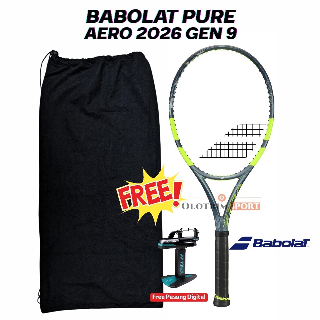 Raket Tennis BABOLAT PURE AERO 2026 GEN 9 300g Racket Tenis 100% ORIGINAL BABOLAT