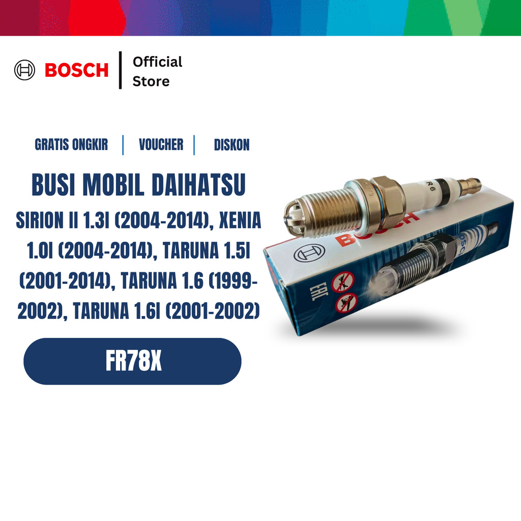 Bosch Busi Mobil Super Kaki 4 FR78X for Daihatsu Sirion II 1.3i 2004-2014, Xenia 1.0i 2004-2014, Tar