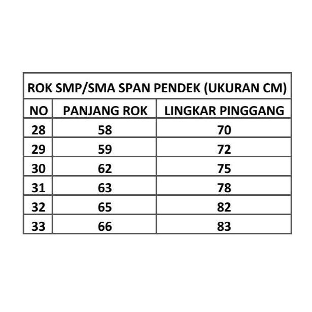 Rok putih SMP/SMA span pendek seragam sekolah [HEPI] rok paskibra rok putih pendek seragam sekolah P