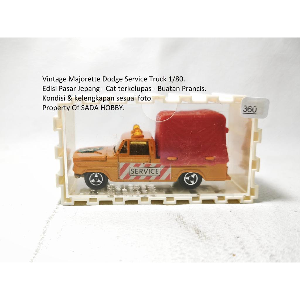 Vintage Majorette Dodge Service Truck Orange