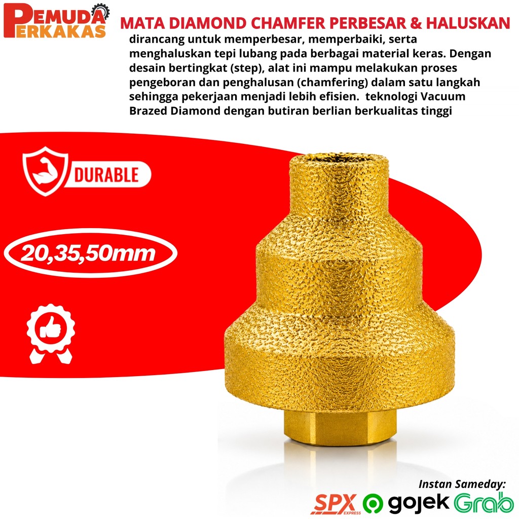 Mata CNC Router Diamond Chamfer Profil Batu Granit Marmer Nisan Kaca / Mata Profil Keramik Granit Bu
