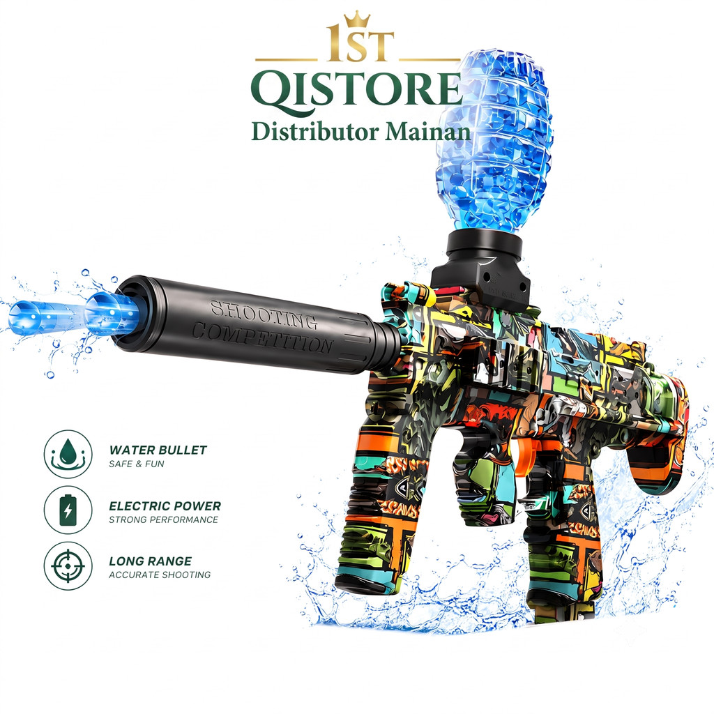 Qistore - Mainan Anak Water Gel Gun M416,Mp7,AK47, D-6647 MISSION GLORY SHOOTING -1E Mainan Tembakan