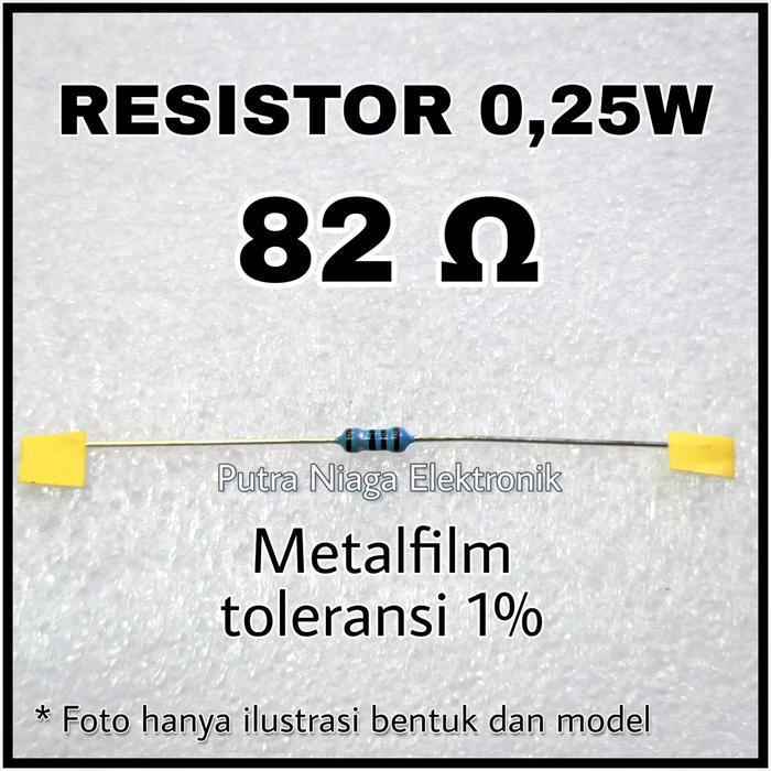 Resistor 82ohm 0,25W 1% Metalfilm 82Ohm 82R 0.25W 82 ohm 1/4W