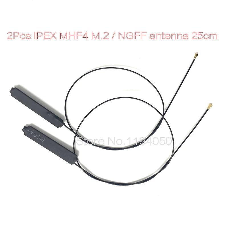 2Pcs  IPEX MHF4 2 4G 5G wifi antennas for Intel 7260 7265 3165 AC N5321 EM7345 GOBI5000 NGFF card 18
