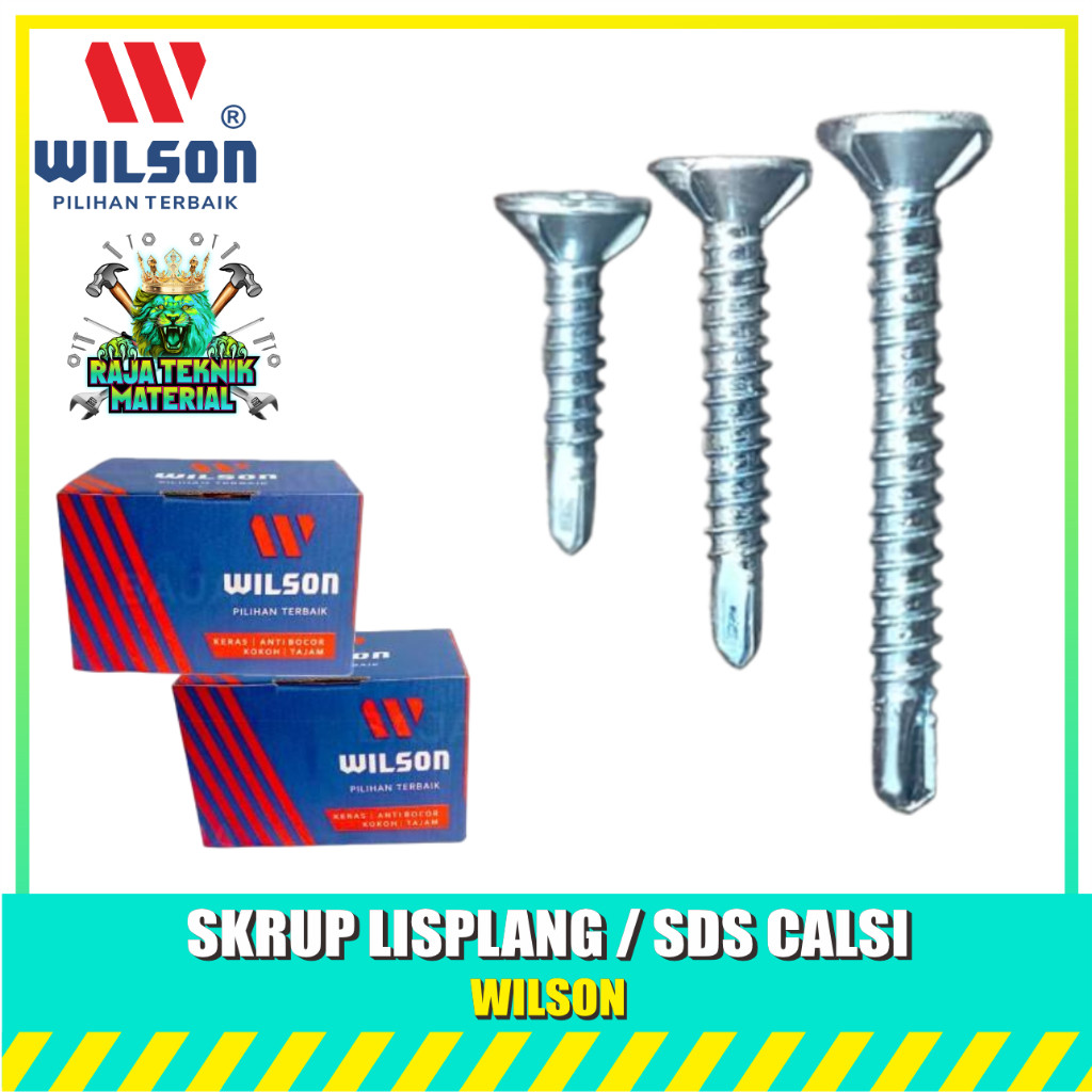 MegaCV WILSON  SDS Calci Screw / Sekrup SDS Kalsiboard / Sekrup Calsi Lipslang 6x1 6x1-1/2 6x1-1/4 6