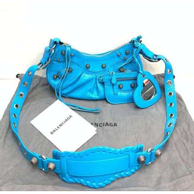 Balenciaga Le Cagole XXS 2022 Blue PHW Authentic Preloved Original Bag