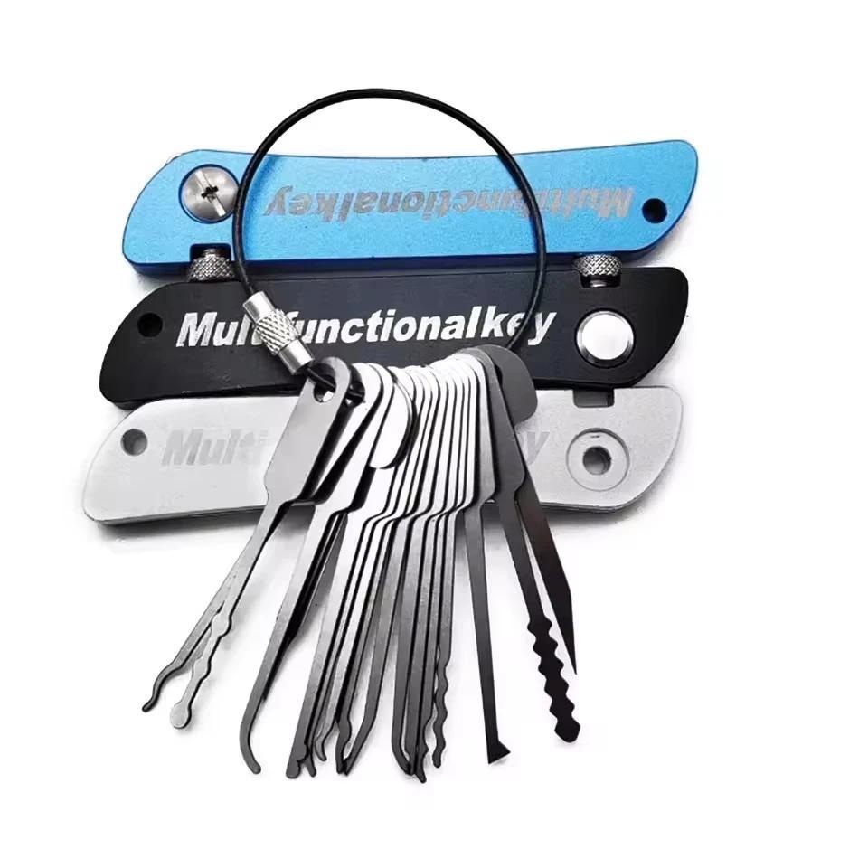 21 in 1 Lock Picking Set with Super Compact Size Ideal for The Beginners and Professionals To Practi