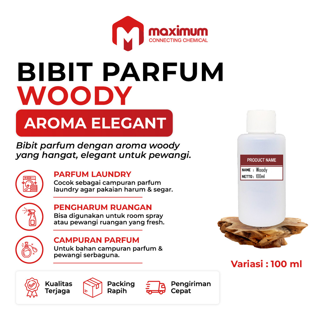 Bibit Parfum Woody 100ML / Parfum Woody Fragrance Oil 100 ML