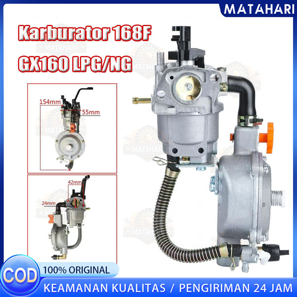 Karburator Lpg 168 2500 Car Converter Lpg 2,5 KW Carburetor GX160 GX200 Untuk Bahan Bakar lpg Pompa 