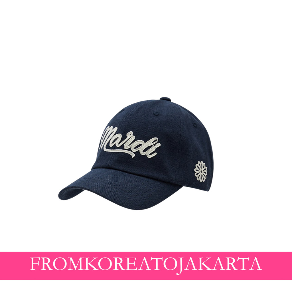 MM [ACTIF] Cap Mardi Vintage Felt Logo - Navy Cream