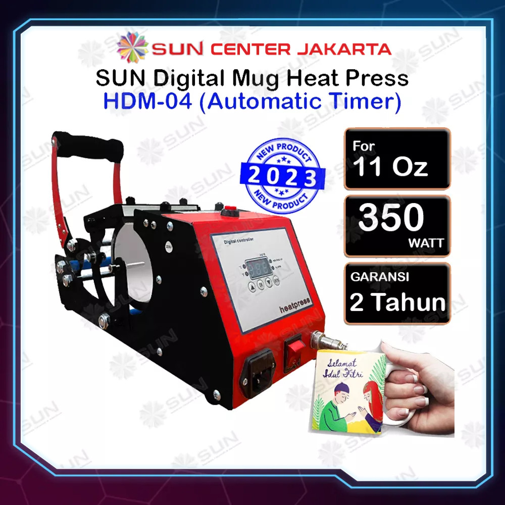 Mesin Sablon Mug / Gelas / Asbak / Tumbler Aluminium - Premium Digital Mug Heat Press HDM-02/HDM-03/