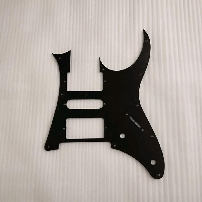 Pickguard 3 Ply Original Gitar Ibanez JEM RG HSH Hitam Black dan White Putih Part - Black