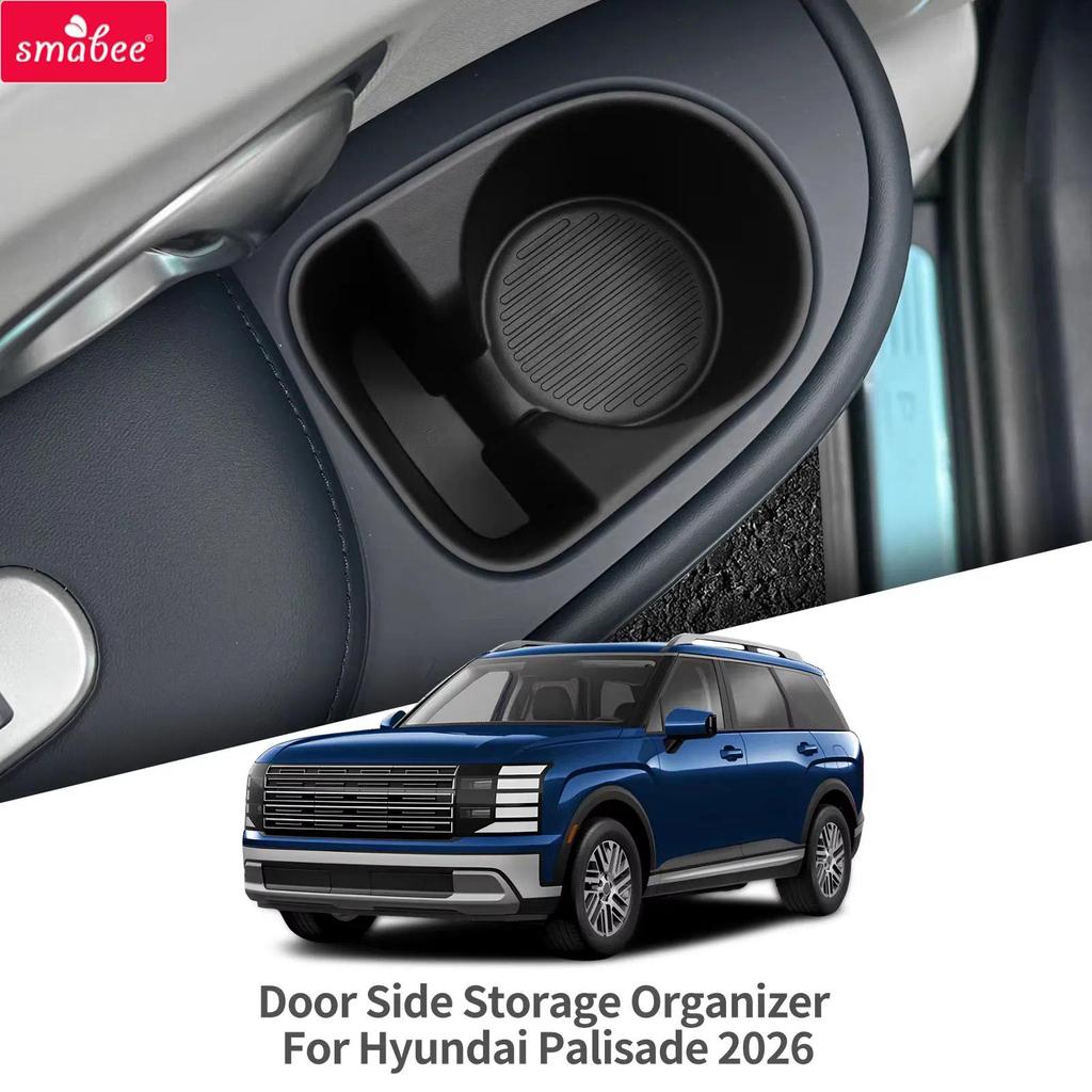 Smabee 2Pcs for Hyundai Palisade 2026 2rd Row Door Side Cup Holder ert Drinks Storage Box Car Interi