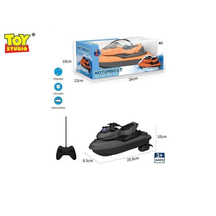 Mainan Air Kapal Remote Control Double Propeller Speedboat & Jetski Ngapung & Cepat - Jetski Hitam