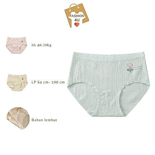 4U CD2100 Celana dalam Motif Bunga Wanita CD Cewek Pita Renda CD Imut