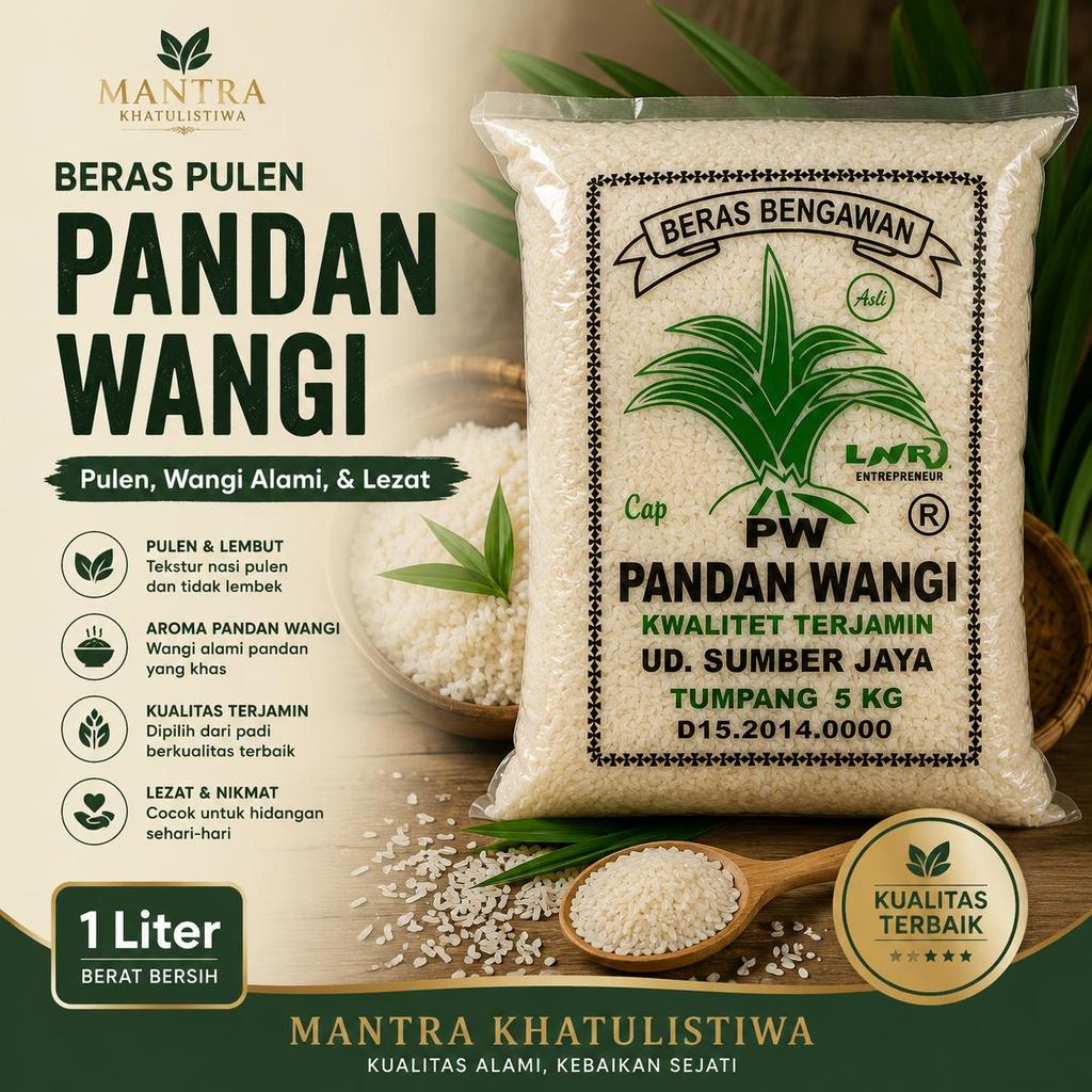 BERAS PULEN PANDAN WANGI BERAS PANDAN WANGI SUPER BERKUALITAS
