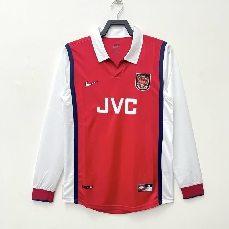 1998-1999 Arsenal Home Retro Shirt Lengan Panjang